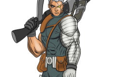 Как нарисовать Кейбла карандашом поэтапно