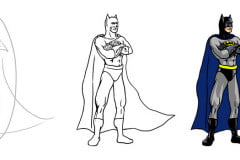 Супергерои: как нарисовать Бэтмена (Batman) Как нарисовать Бэтмена поэтапно