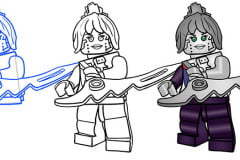 Рисуем Lego NinjaGo П.И.В.В.Ж. (P.I.X.A.L) Лего Ниндзя Го Пиксал