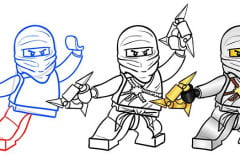 Лего Ниндзя Го: рисуем Зейна Рисуем Ниндзяго Зейна